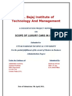 Dissertation. Scope of Luxury Car Brand in India2