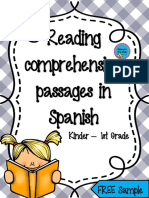 Reading Comprehension Passages in Spanish: Kinder