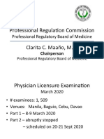 Professional Regula/on Commission: Clarita C. Maaño, M.D