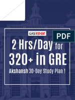 2 Hrs/Day: 320+ in GRE