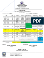 Department of Education: Class Program S.Y. 2021-2022