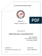 National Law Institute University, Bhopal Case Analysis of Rambhau Namdeo Gajre v. Narayan Babuji AIR 2004