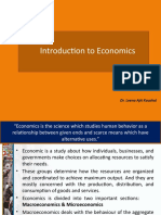 Introduction To Economics: Dr. Leena Ajit Kaushal