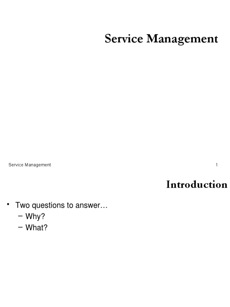 ITIL 4 Service Management Overview | PDF | Infrastructure | Computing
