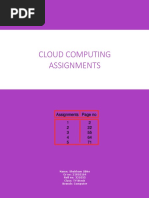 Cloud Computing Assignments: Name: Shubham Ubhe GR No: 21810164 Roll No: 321055 Class: TY Btech Branch: Computer