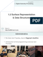 1.2 Surface Representation ! & Data Structures: Hao Li