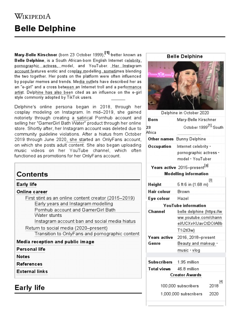 Belle - Delphine As of 2021-03-28 | PDF | Mass Media | World Wide Web