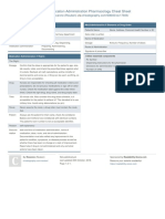 Medication Administration Pharmacology Cheat Sheet: by Via