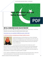 Why All 9 Education Policies Failed in Pakistan - The Educationist