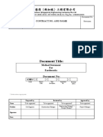 Appendix a Proforma of Method Statement