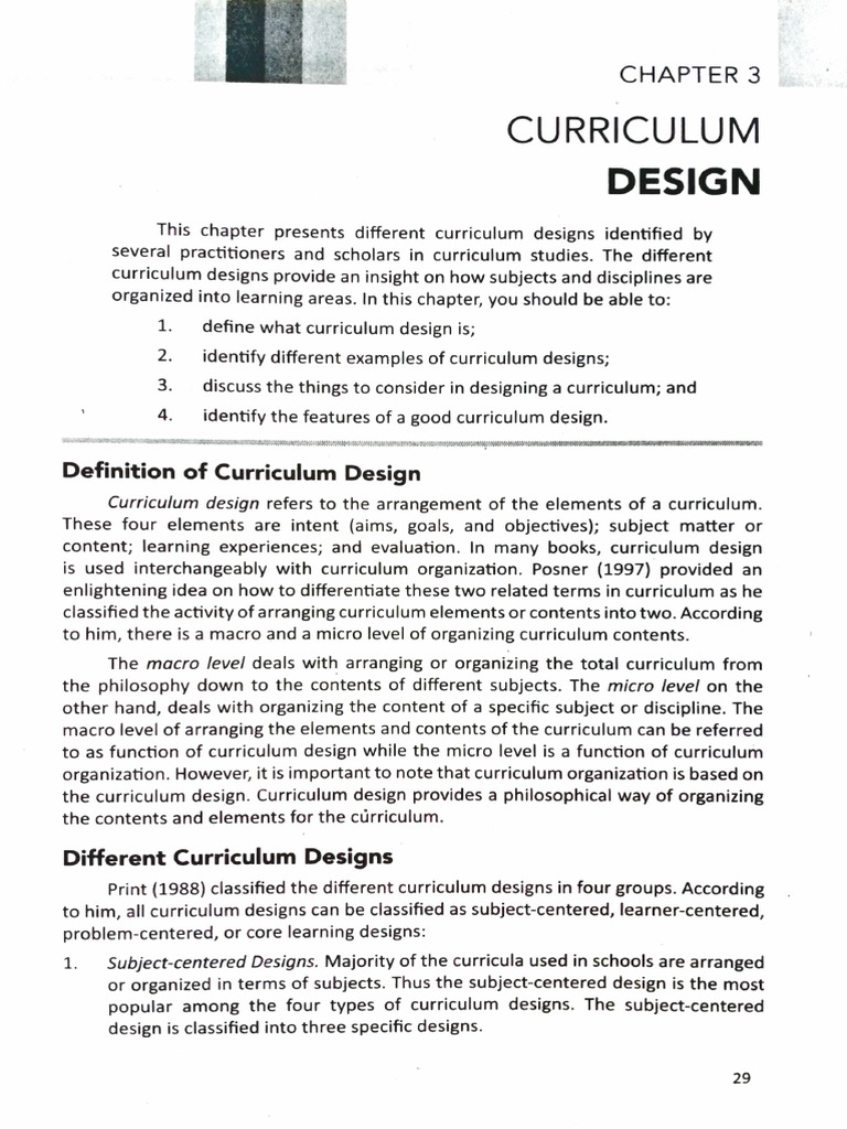 Curriculum Design: Key Elements Explained | PDF | Curriculum | Learning