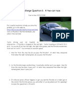 Physics Challenge Question 6: A Two-Car Race