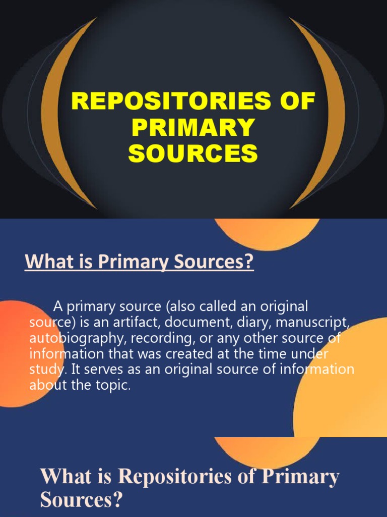 Repositories Of Primary Sources PDF