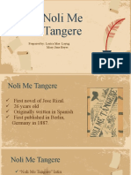 Noli Me Tangere Report