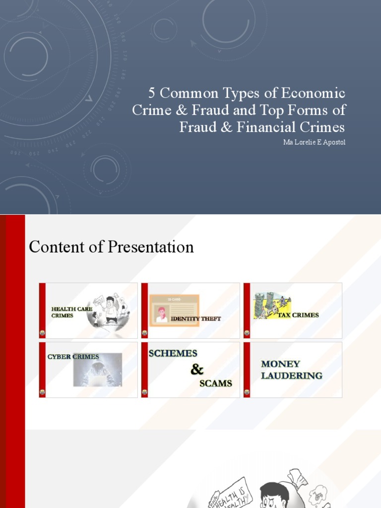 Common Types of Economic Crimes | PDF | Cybercrime | Identity Theft