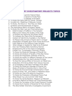 Xii Chemistry Investigatory Projects Topics