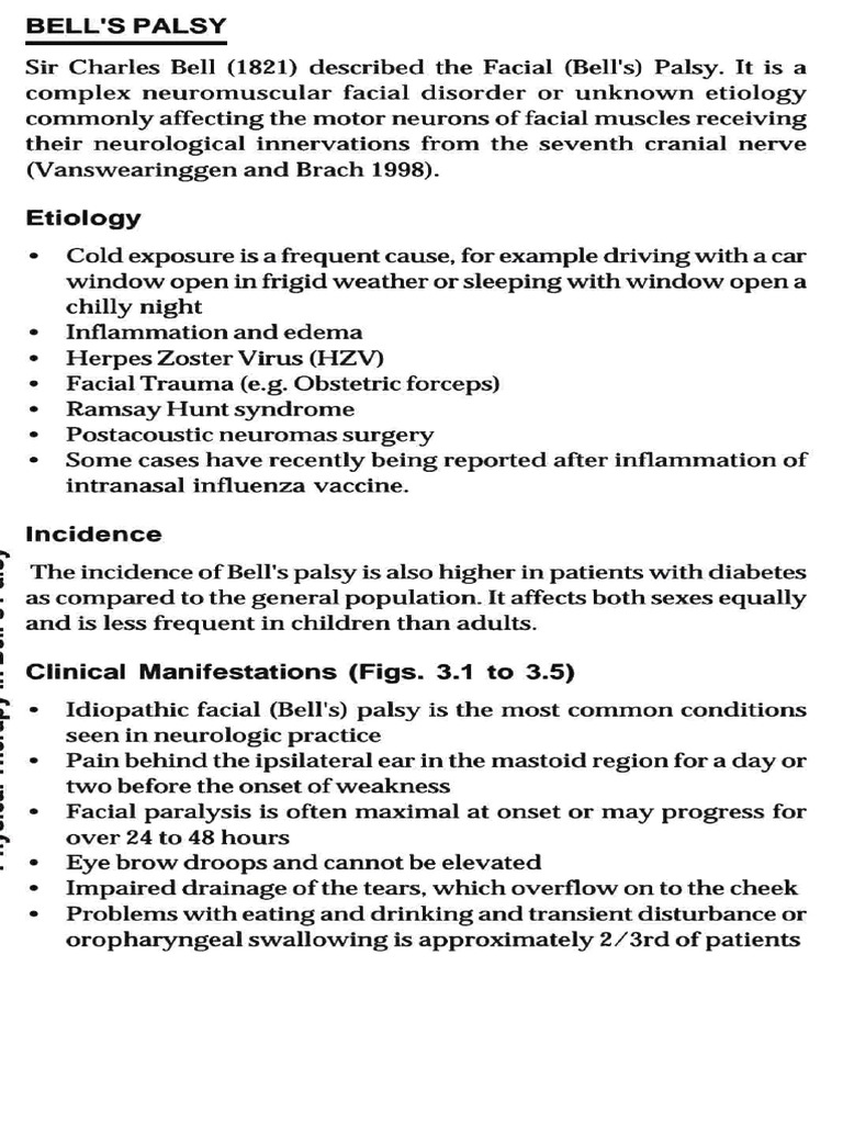 Bell's Palsy | PDF | Medicine | Neuroscience