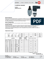 Mechanical pressure switches standard
