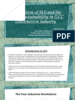 Application of I4.0 and The Role of Sustainability in GCC Construction Industry
