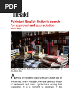 Pakistani English Fiction's Search For Approval and Appreciation