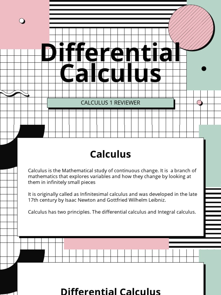 Differential Calculus Reviewer PDF PDF Calculus Differential Calculus