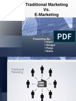 Traditional Marketing vs. E-Marketing: Presenting By-Amit Ranjan Sangya Pooja Nisha