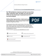 Do TMJ Symptoms Improve and Last Across Time After Treatment With Red (660 NM) and Infrared (790 NM) Low Level Laser Treatment (LLLT) ? A Survival Analysis