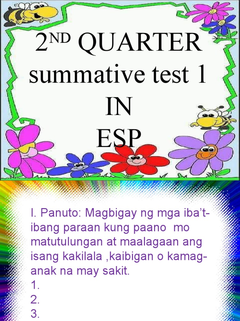 Q2 - Summative Test 1 in All Subjects | PDF