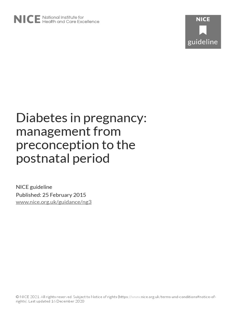 Diabetes In Pregnancy Management Of Diabetes And Its Complications From