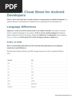 Basic iOS Cheat Sheet For Android Developers v4 Jakub Chmiel