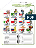 Countries and Nationalities 2 Ws Picture Description Exercises 59288