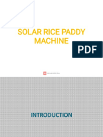 Solar Powered Portable Rice Paddy Cleaning Machine