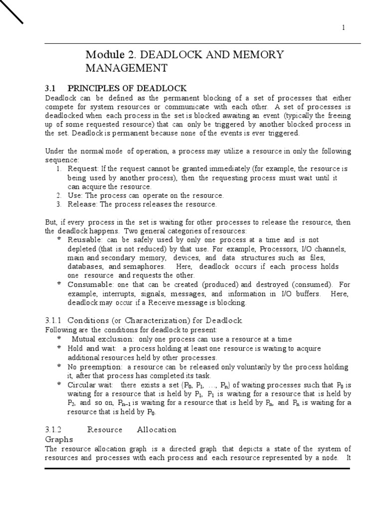 Module 2. Deadlock and Memory Management | Download Free PDF | Library ...
