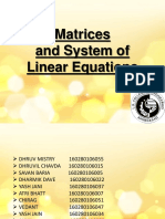 Matrices and System of Linear Equations