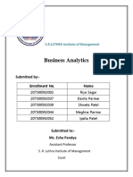 Business Analytics: Submitted By