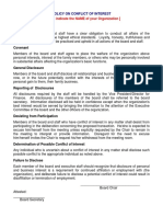 4. Sample Conflict of Interest Policy Statement PCNC Requirement