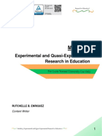 MODULE 5 - Experimental and Quasi-Experimetal Research in Education