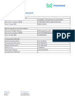 Transaction Statement: Sending Account Information