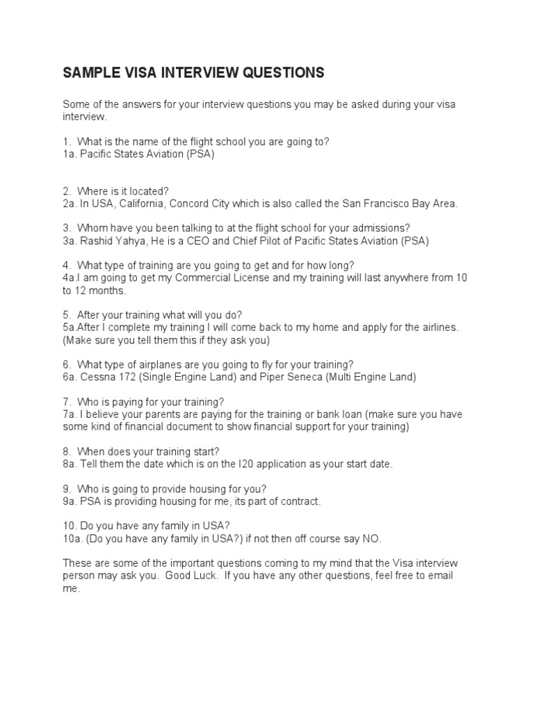 Visa Interview Questions PDF Visa Inc.