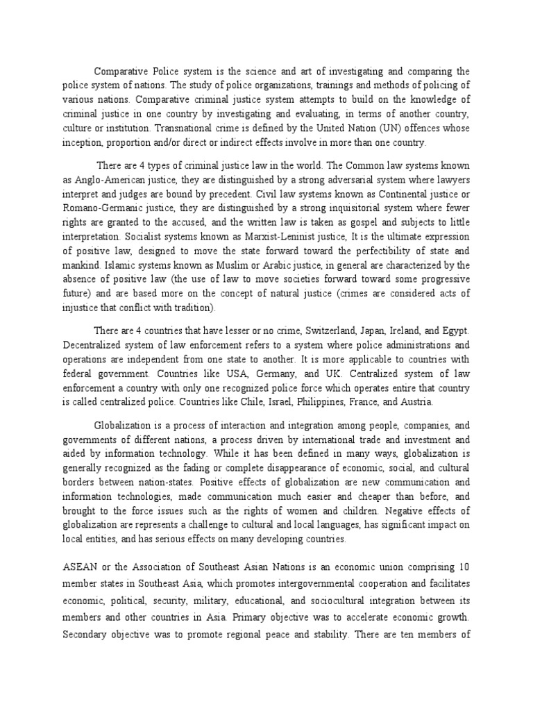 Understanding Comparative Police Systems | PDF | Police | National Security