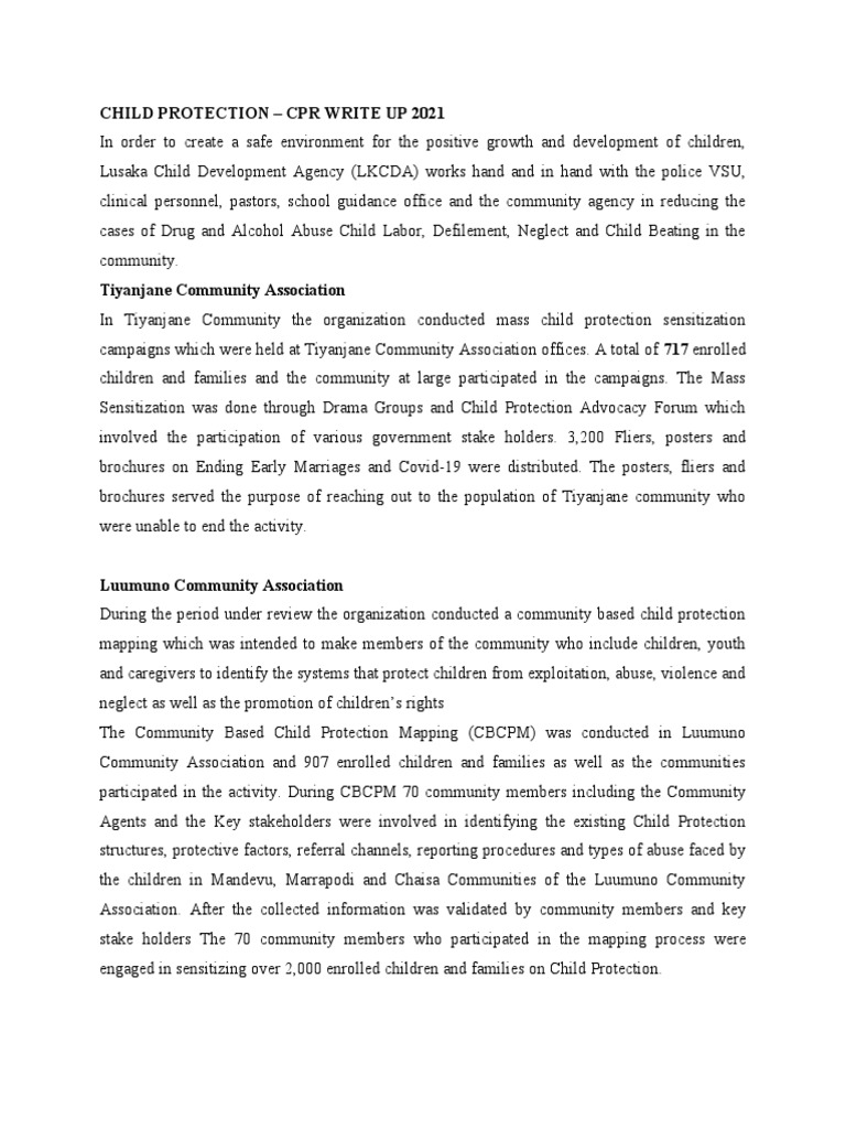 Child Protection Revised - Write Up 2021. | PDF | Child Protection ...