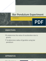 Bar Pendulum Experiment