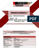 Experiencia de Aprendizaje 2 Ciclo Vii 5°-Ccss