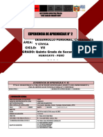 Experiencia de Aprendizaje 2 Ciclo Vii 5°-Dpcc