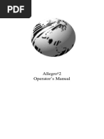 Allegro 2 Operator's Manual