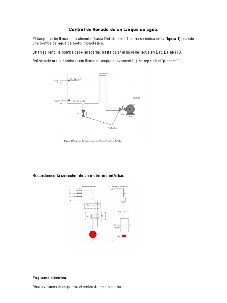 Control De Llenado De Un Tanque De Agua Pdf Tanques Ingeniería