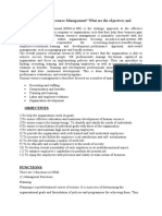 Q1. What Is Human Resource Management? What Are The Objectives and Functions of HRM?