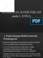 HAMBATAN KOMUNIKASI Pada LANSIA