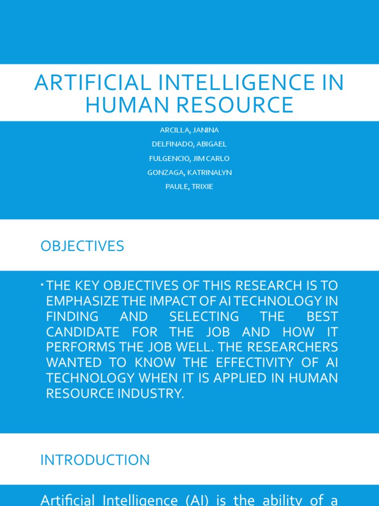 Artificial Intelligence in Human Resource | PDF | Computers