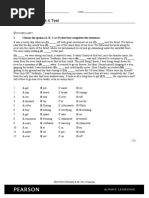 Gold Pre-First Unit 4 Test: Name - Class